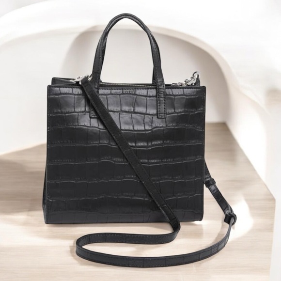 Marc Jacobs Mini Grind Croc Embossed Tote Bag - Picture 2 of 8